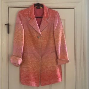 Beautiful multicolored long pink blazer
